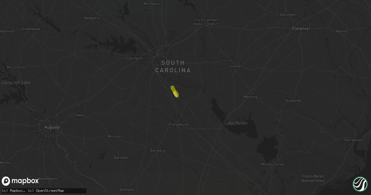 Hail map in Saint Matthews, SC on April 24, 2017