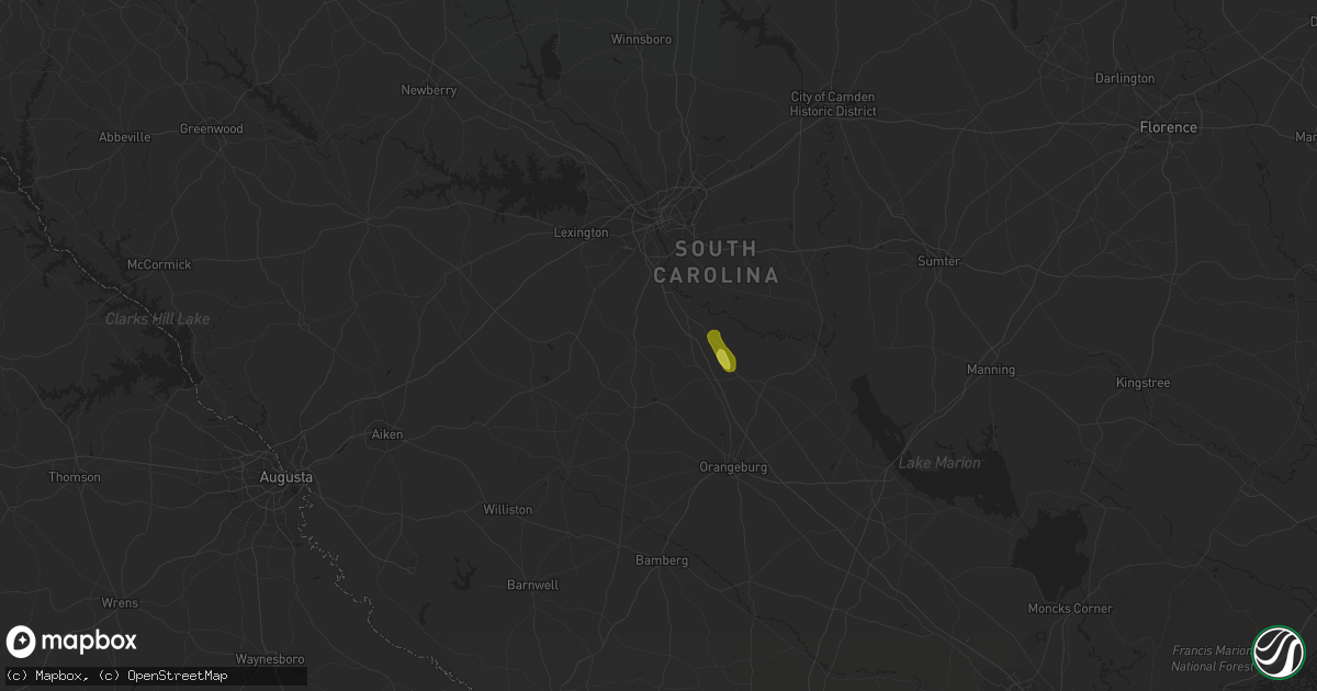 Hail map in Swansea, SC on April 24, 2017