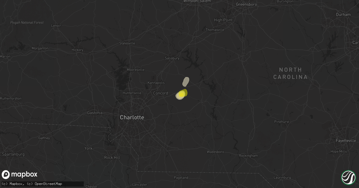 Hail map in Mount Pleasant, NC on April 24, 2018