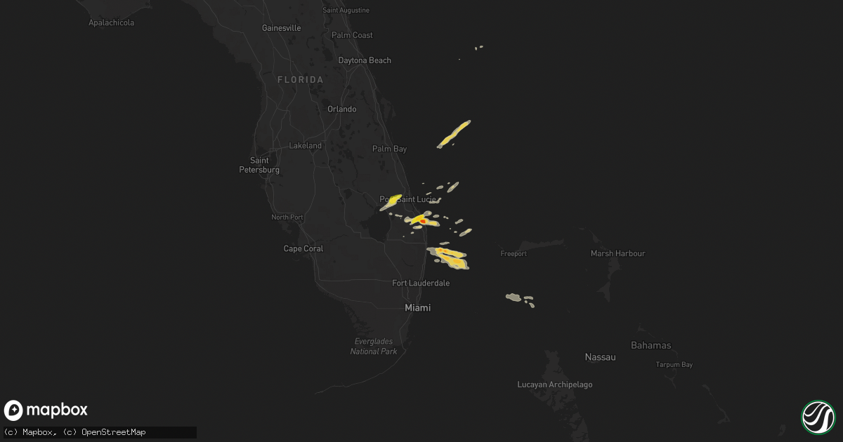 Hail map on April 24, 2018