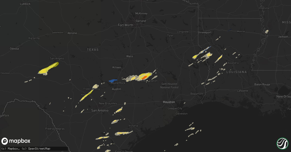 Hail map on April 24, 2019