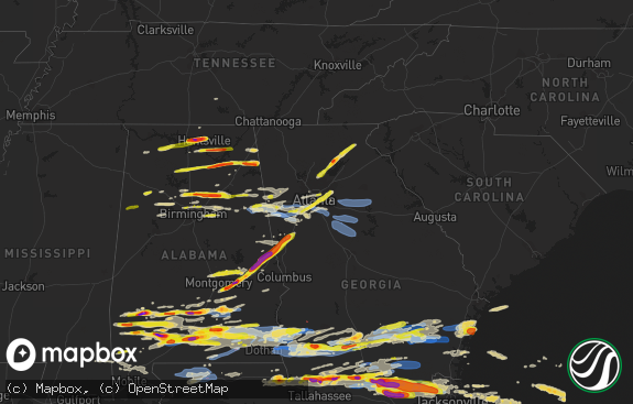 Hail map preview on 04-24-2021