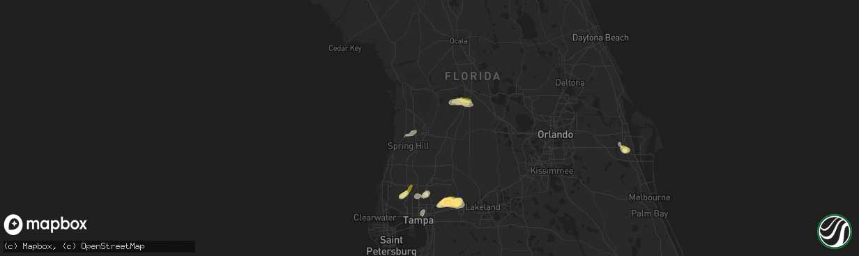 Hail map in Brooksville, FL on April 24, 2023