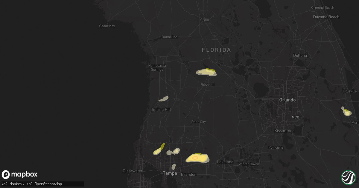 Hail map in Brooksville, FL on April 24, 2023