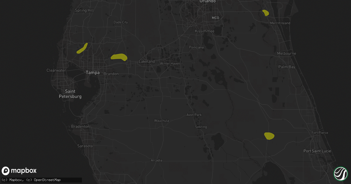 Hail map in Clewiston, FL on April 24, 2023