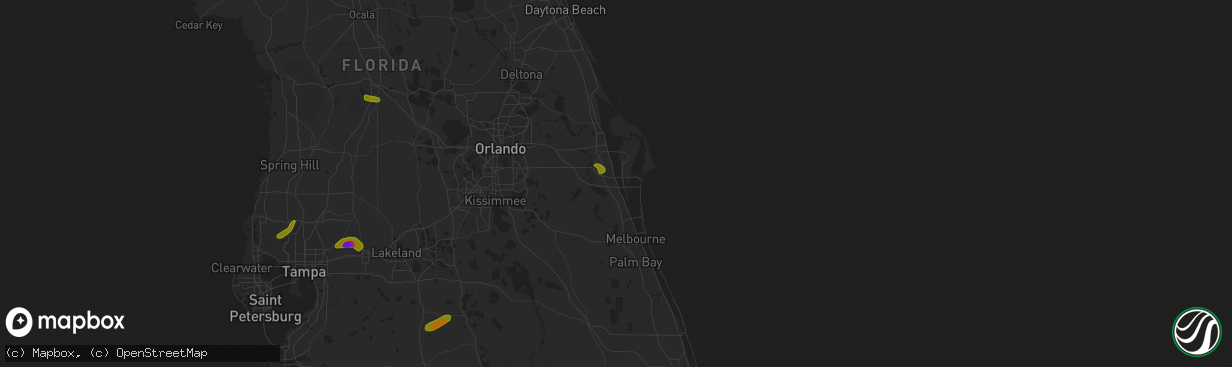 Hail map in Cocoa, FL on April 24, 2023