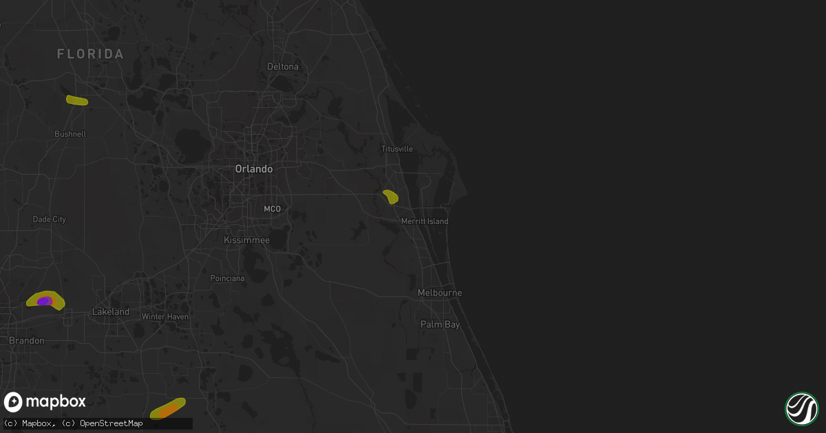 Hail map in Cocoa, FL on April 24, 2023