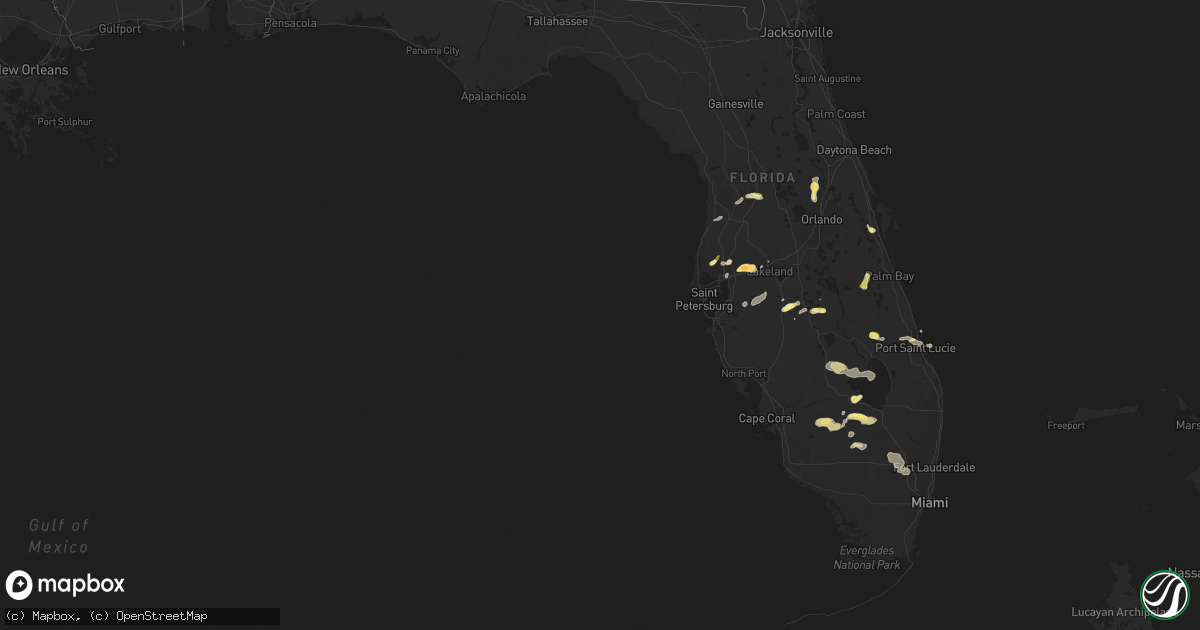 Hail map in Florida on April 24, 2023