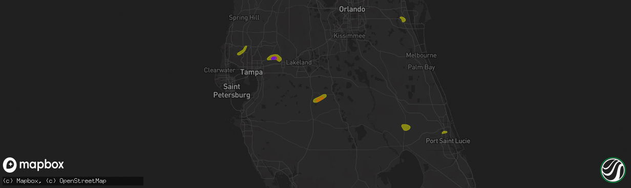 Hail map in Fort Meade, FL on April 24, 2023