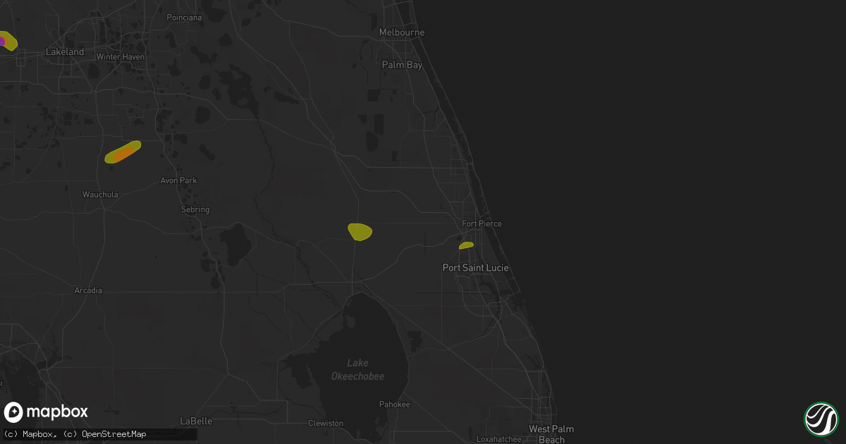 Hail map in Fort Pierce, FL on April 24, 2023