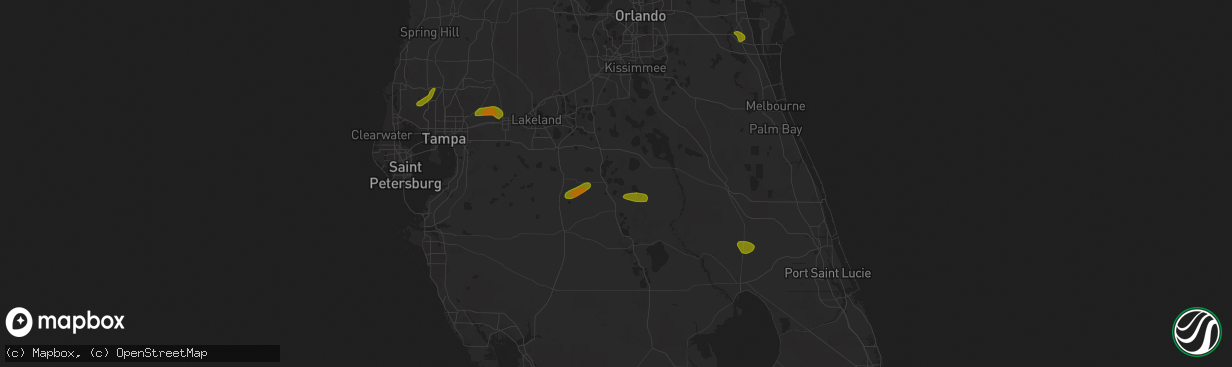 Hail map in Frostproof, FL on April 24, 2023