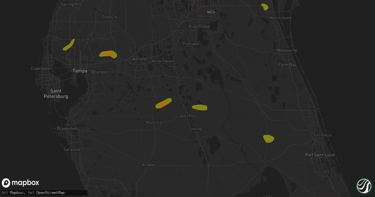 Hail map in Frostproof, FL on April 24, 2023