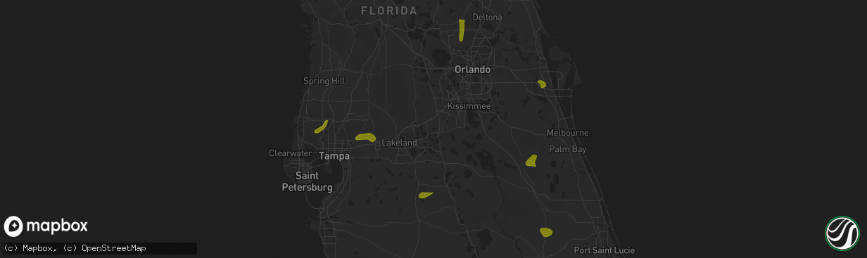 Hail map in Kenansville, FL on April 24, 2023
