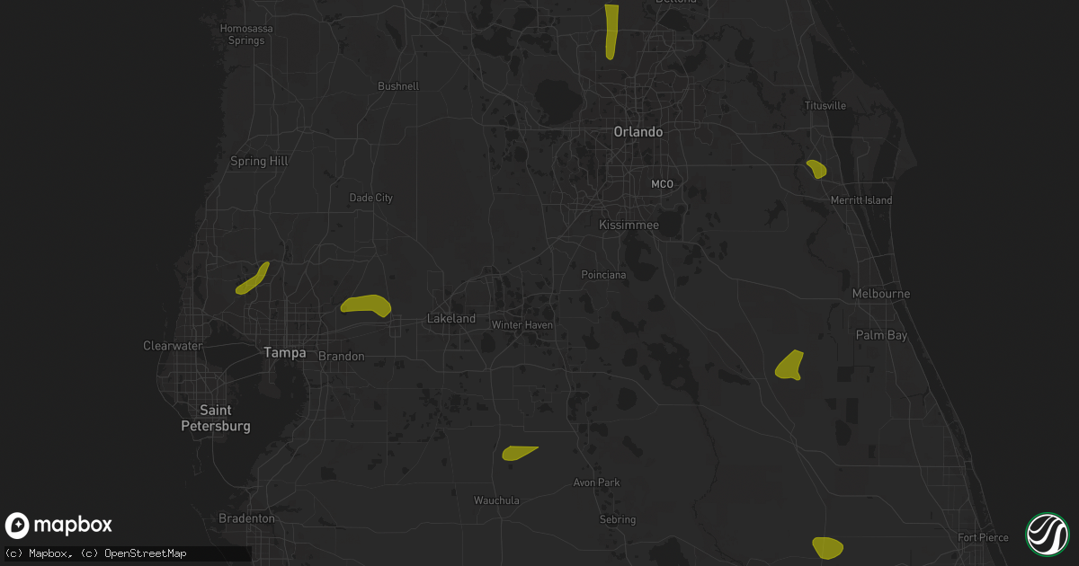 Hail map in Kenansville, FL on April 24, 2023