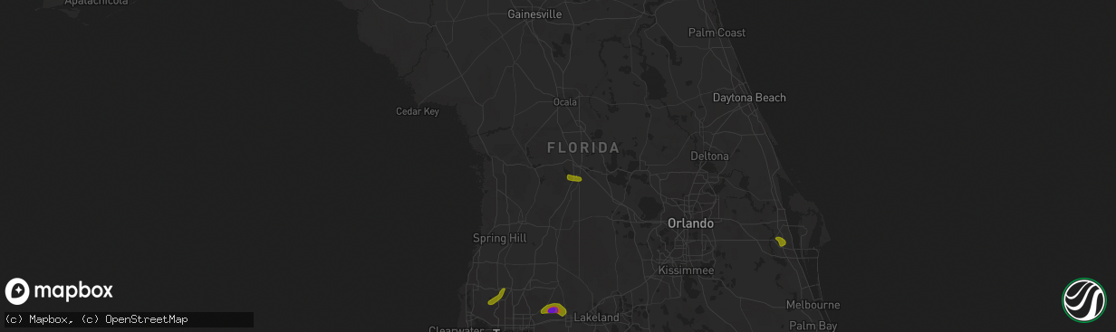 Hail map in Lake Panasoffkee, FL on April 24, 2023
