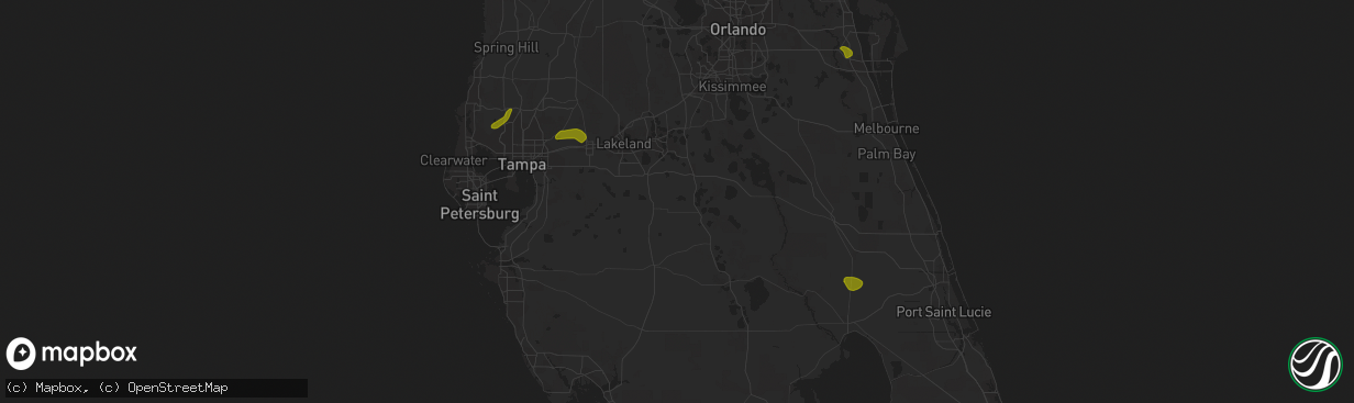 Hail map in Moore Haven, FL on April 24, 2023