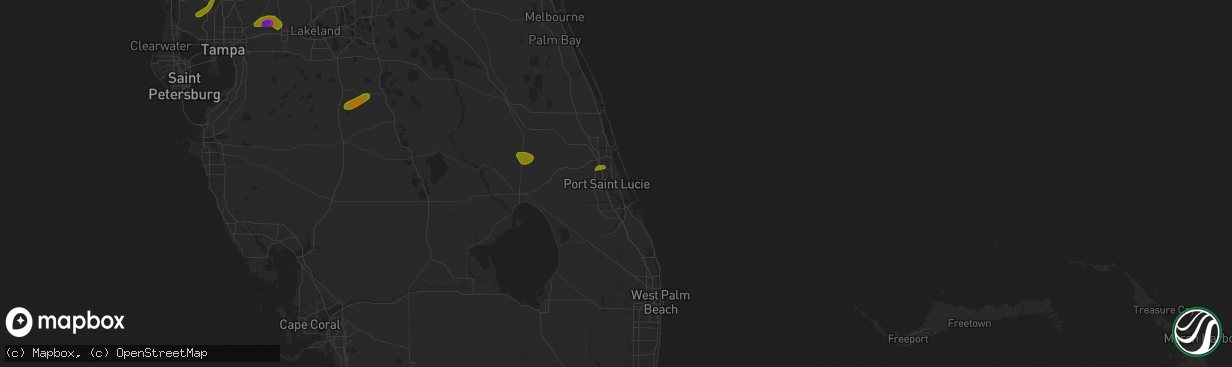 Hail map in Port Saint Lucie, FL on April 24, 2023