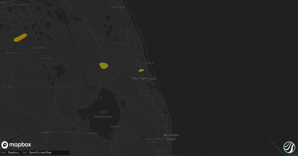 Hail map in Port Saint Lucie, FL on April 24, 2023