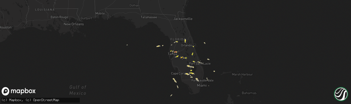 Hail map on April 24, 2023