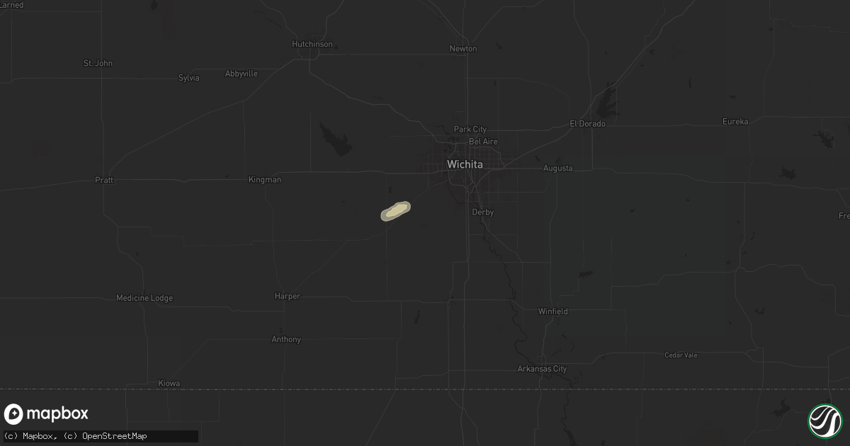 Hail map in Clearwater, KS on April 24, 2025