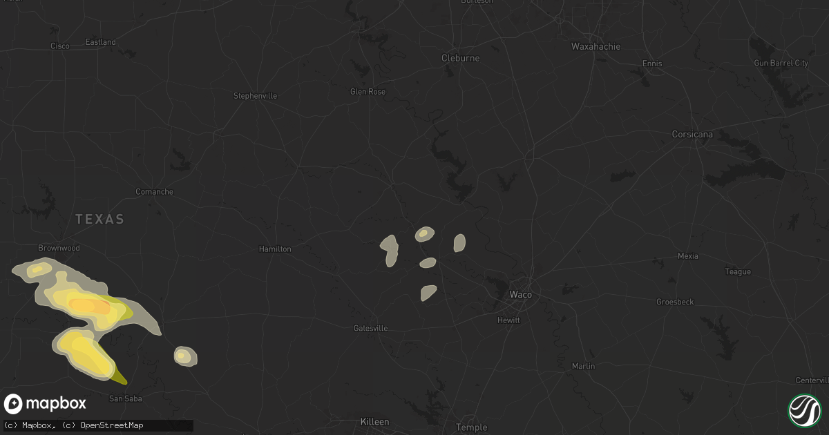 Hail map in Clifton, TX on April 24, 2025