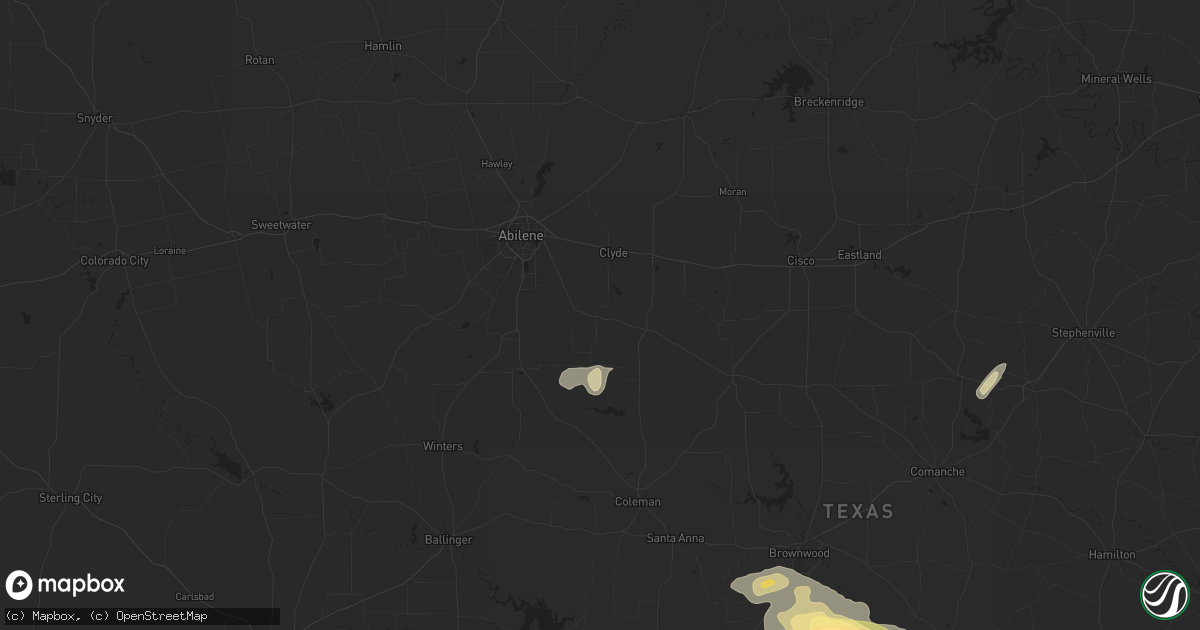 Hail map in Clyde, TX on April 24, 2025