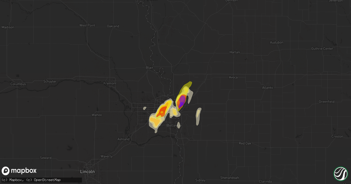 Hail map in Crescent, IA on April 24, 2025
