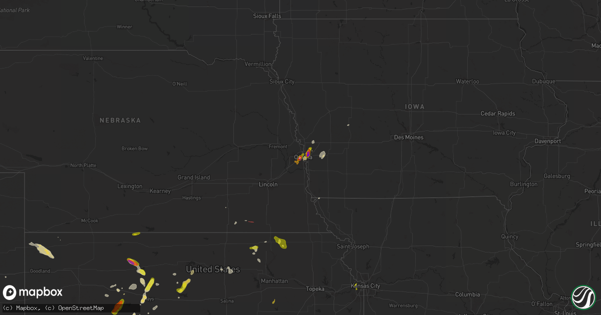 Hail map on April 24, 2025