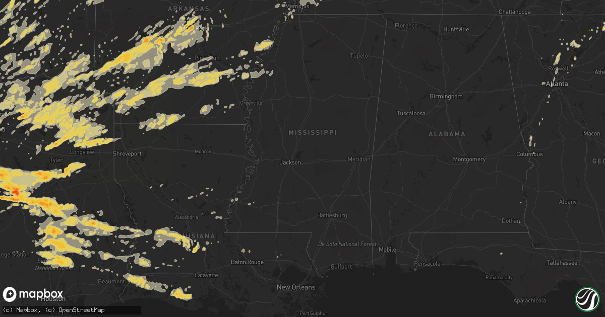 Hail map on April 25, 2011