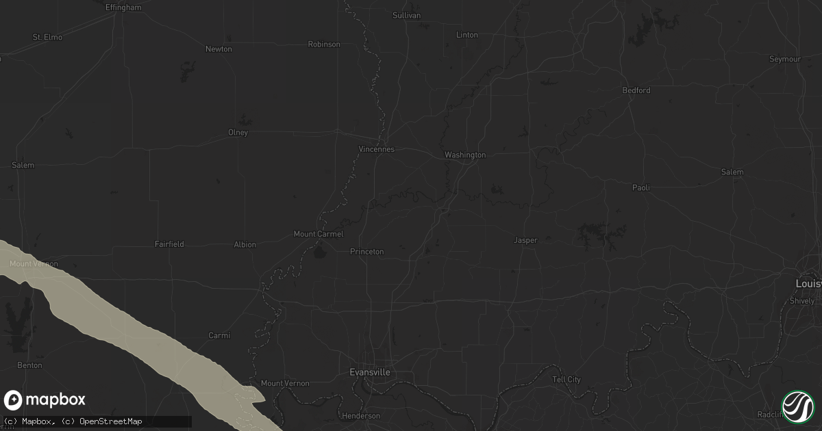 Hail map in Cincinnati, OH on April 25, 2012