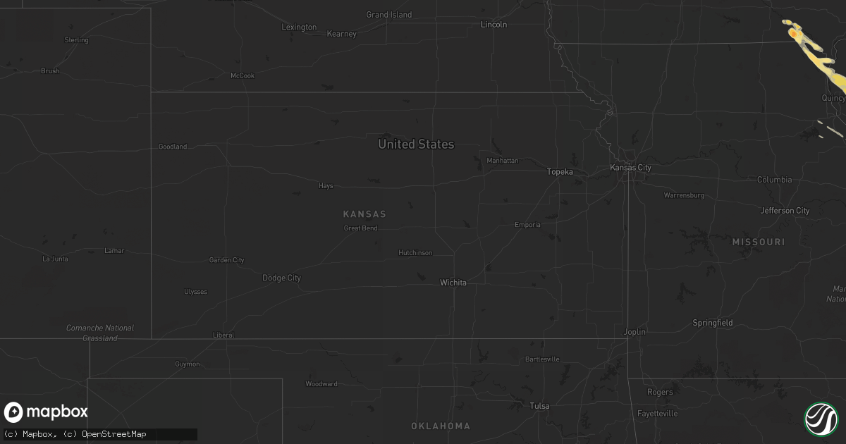 Hail map in Indiana on April 25, 2012