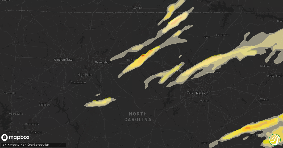 Hail map in Graham, NC on April 25, 2014