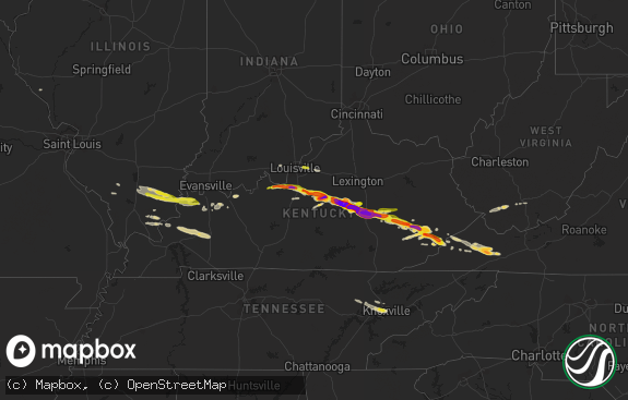 Hail map preview on 04-25-2015