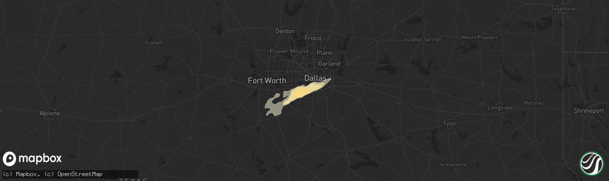 Hail map in Duncanville, TX on April 25, 2017