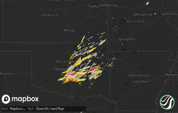 Hail map preview on 04-25-2017