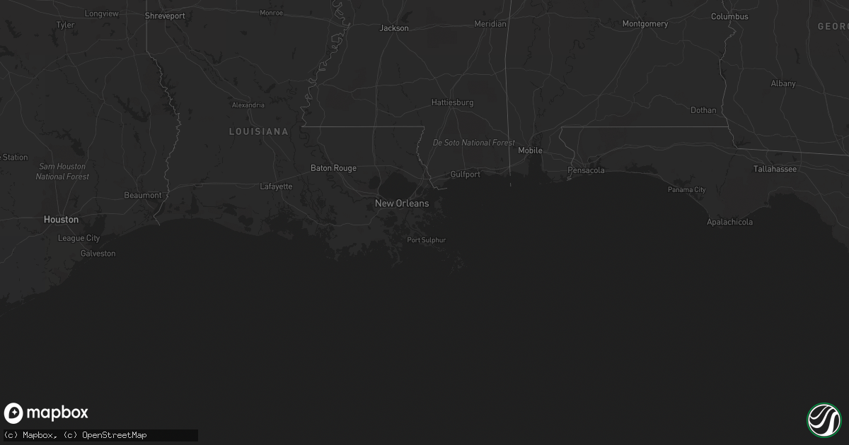 Hail map on April 25, 2018