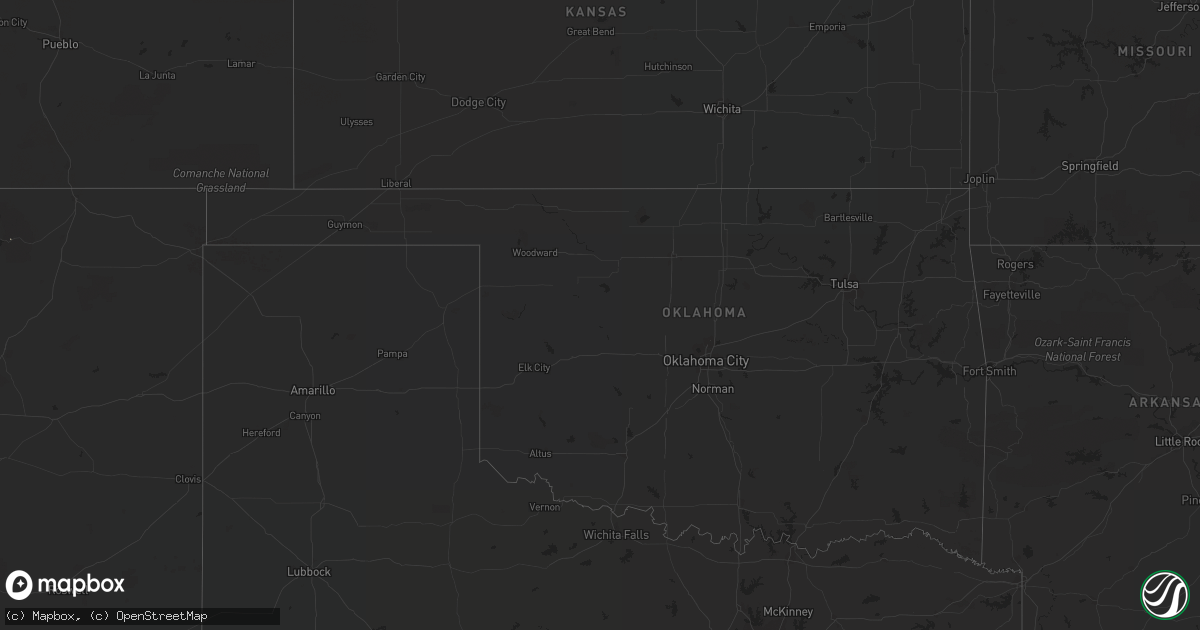 Hail map on April 25, 2019