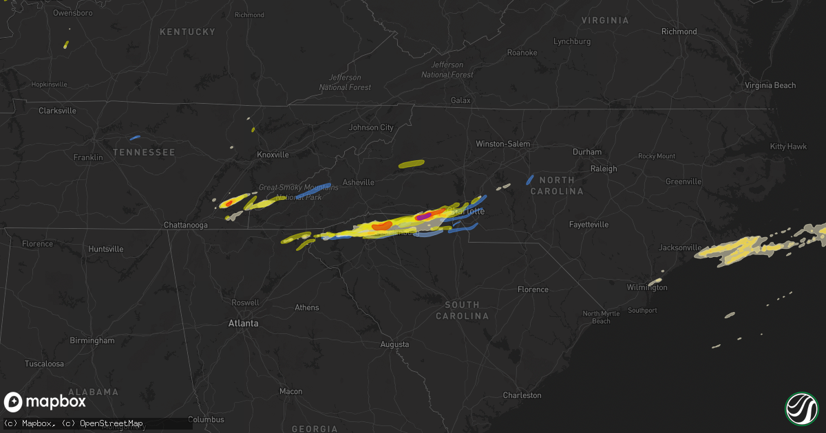 Hail map on April 25, 2020