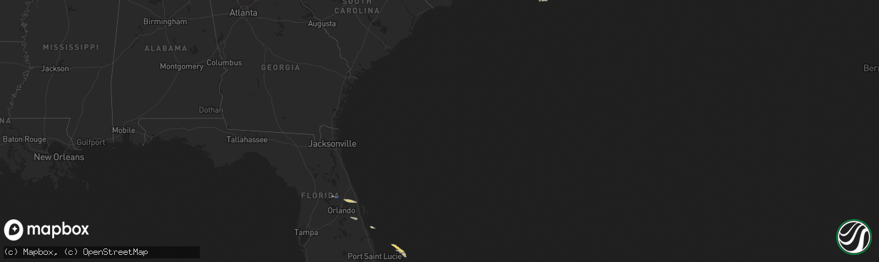 Hail map on April 25, 2021