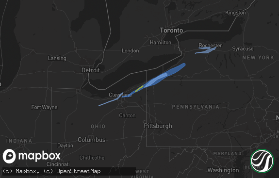 Hail map preview on 04-25-2022