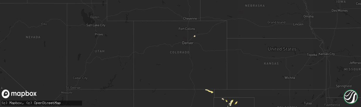 Hail map in Colorado on April 25, 2023