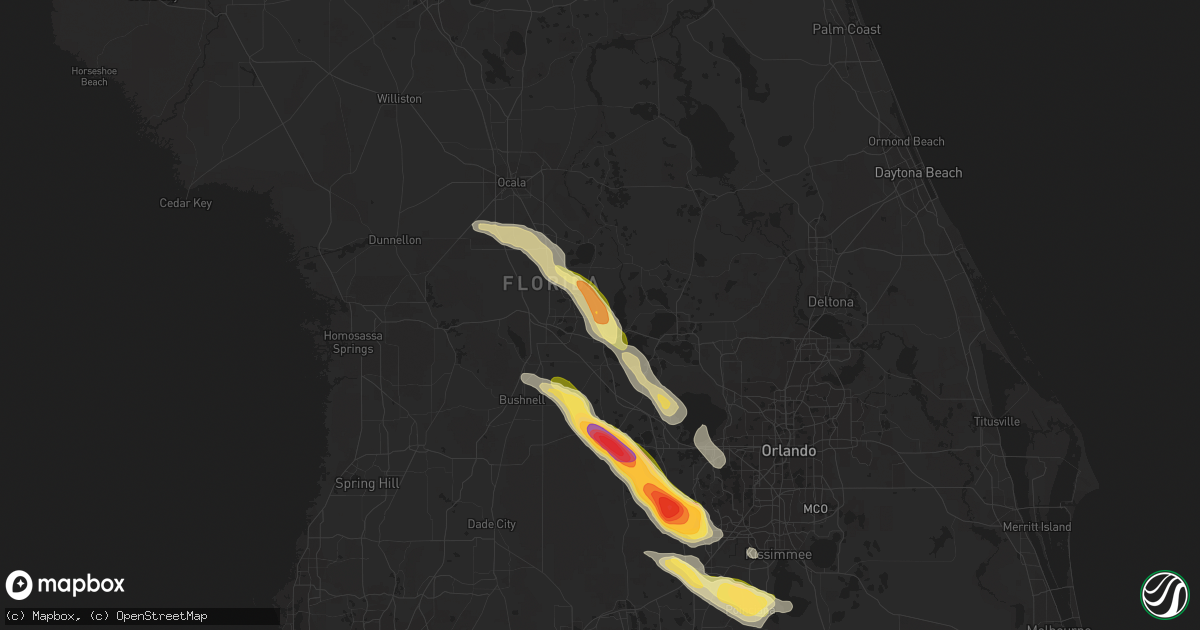 Hail map in Fruitland Park, FL on April 25, 2023