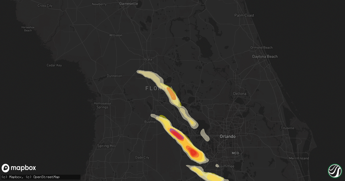 Hail map in Lady Lake, FL on April 25, 2023