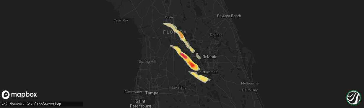 Hail map in Mascotte, FL on April 25, 2023