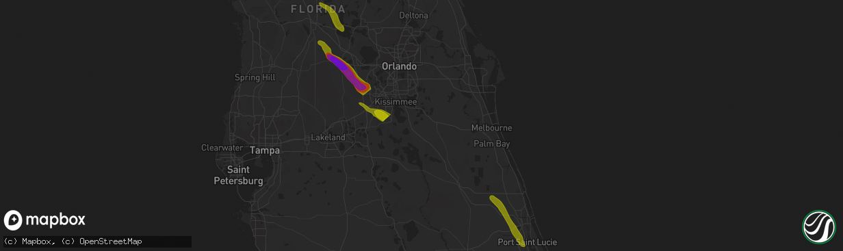 Hail map in Summerfield, FL on April 25, 2023