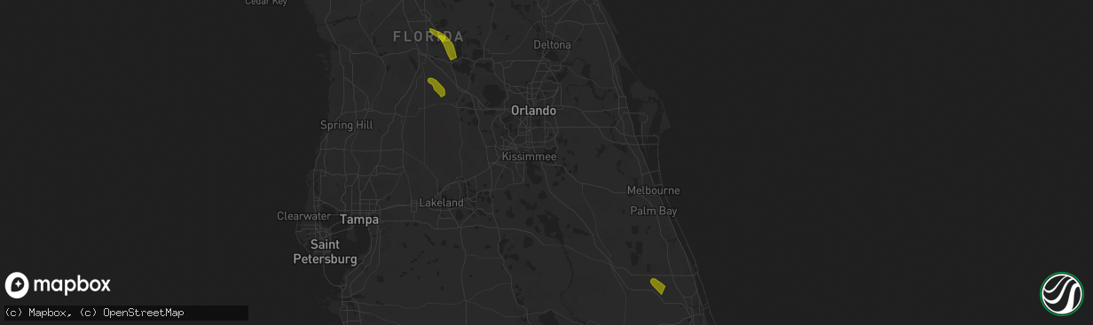 Hail map in Weirsdale, FL on April 25, 2023