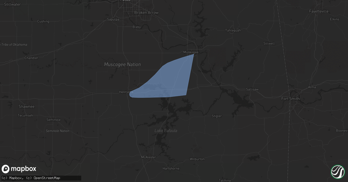 Hail map in Checotah, OK on April 25, 2024
