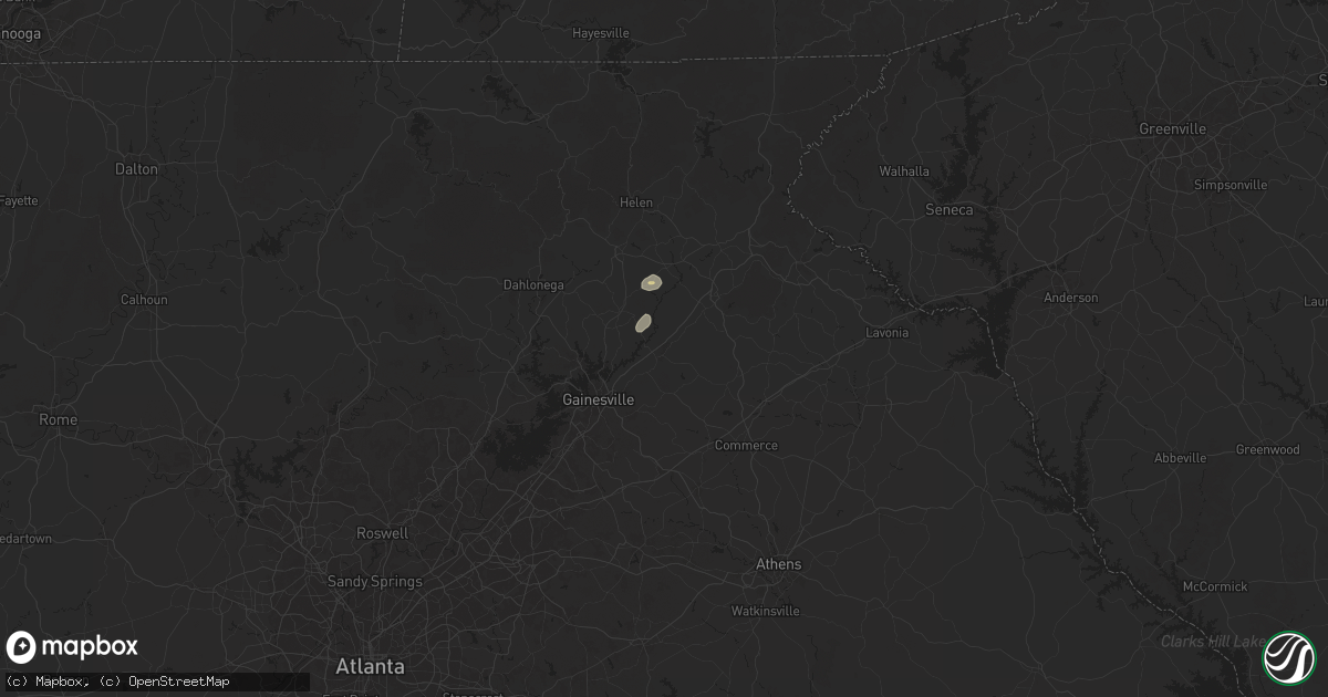 Hail map in Lula, GA on April 25, 2025