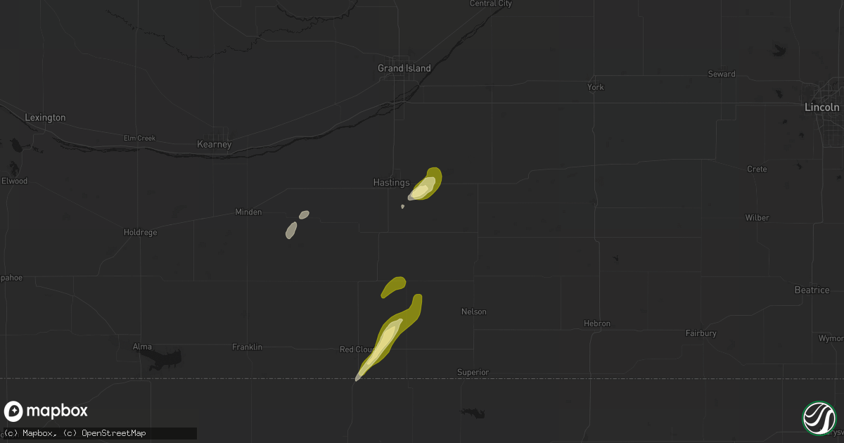 Hail map in Glenvil, NE on April 25, 2026