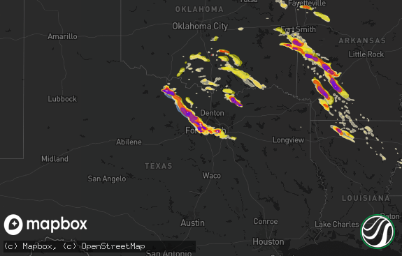 Hail map preview on 04-25-2026